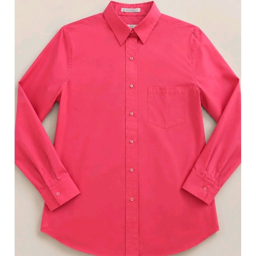 Orvis Women's Size 10 Wrinkle Free Travel Shirt Pink Cotton Blend Button Up